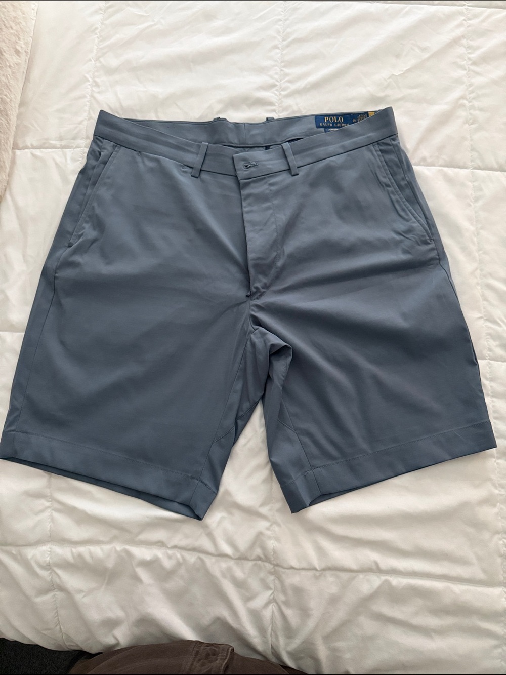 Polo by Ralph Lauren Men's Slate Blue Flat-Front Shorts